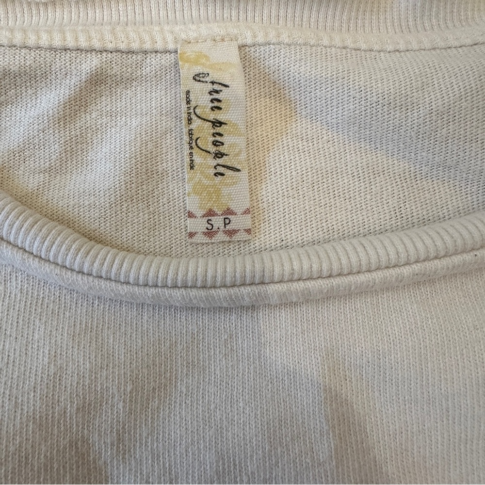 FREE PEOPLE Grandpa Jersey Outer Sunset Top in Ivory Lace women - S - Picture 7 of 11